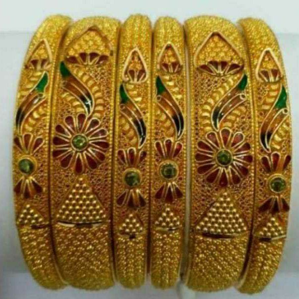 916 Gold Calcutti Design Bangles Kada - Image 2