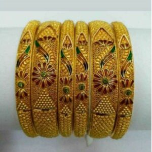 916 Gold Calcutti Design Bangles Kada