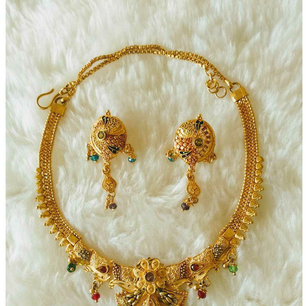 Gold Necklace Setii Butti Antique Piece - Image 2
