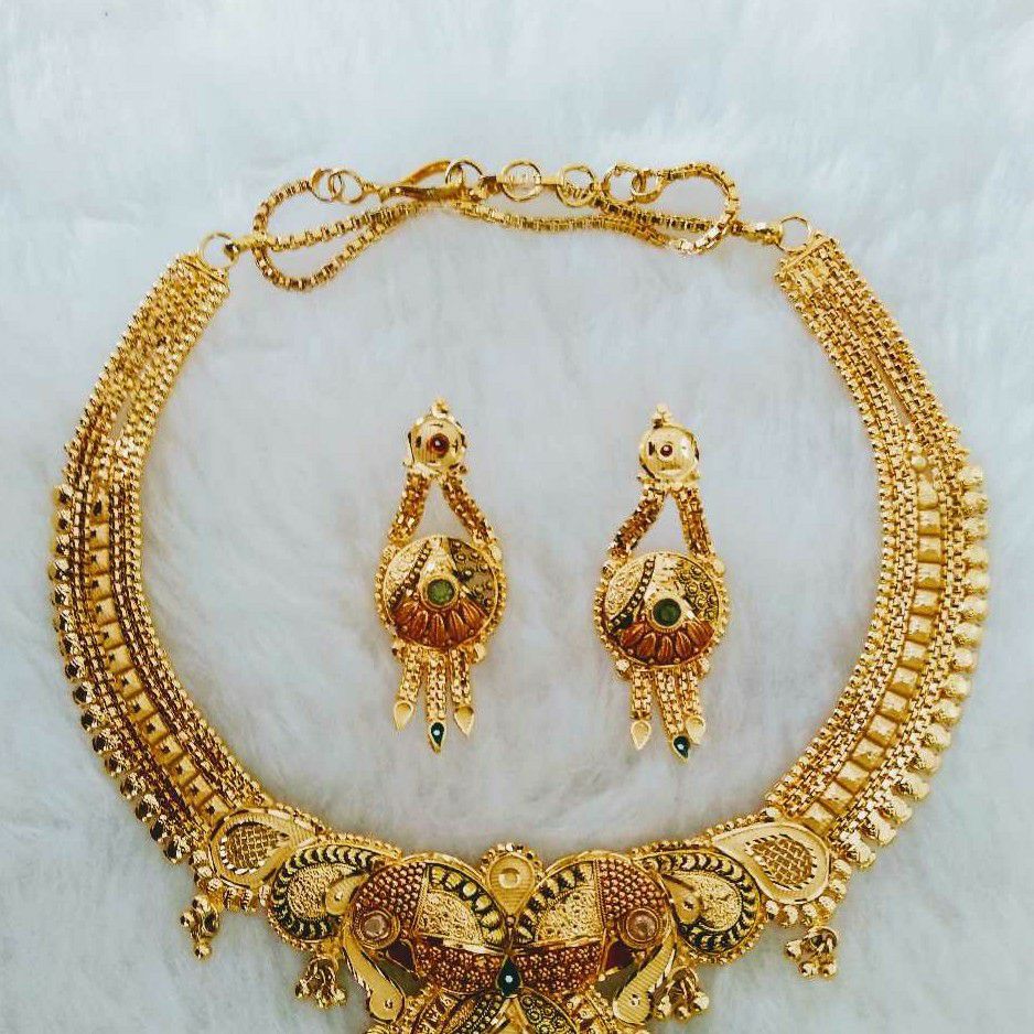 Gold necklace set butii Fancy - Image 2