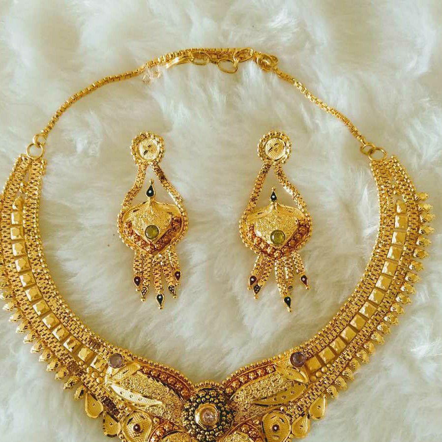 Gold necklace set butii - Image 2