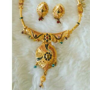 Gold Fancy necklace set butii