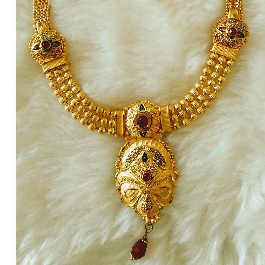 Gold Fancy Necklace Set Butii - Image 2