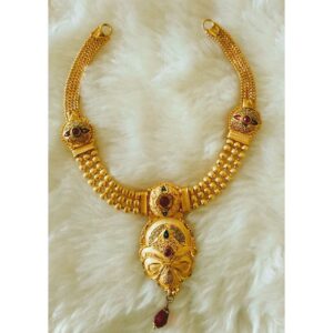 Gold Fancy Necklace Set Butii