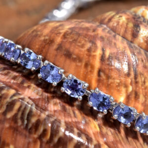Premium AA Tanzanite Platinum Over Sterling Silver Bracelet