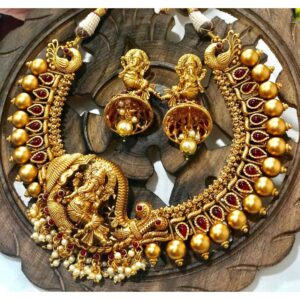Fancy Temple Jewellery Bridal Necklace Set