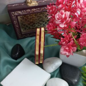 Gold Square Design Red Plastic Chudi