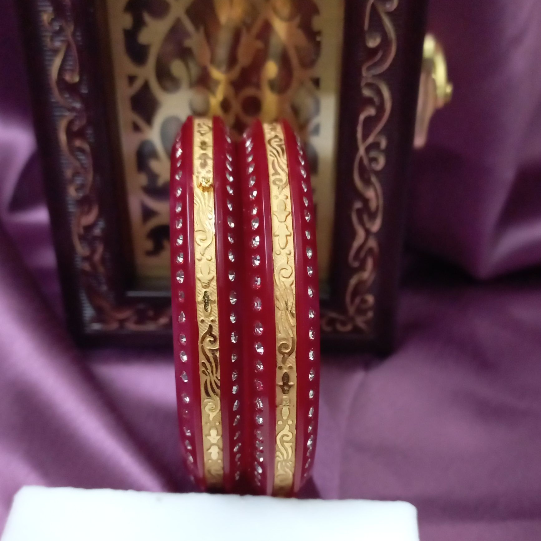 916 New Latest Design Gold Plastic Kangan