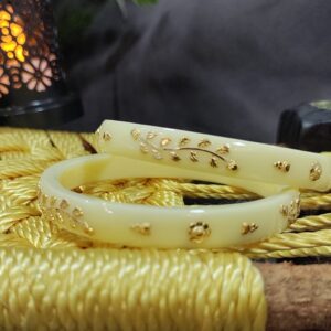 gold pan Design plastic bangle Pair