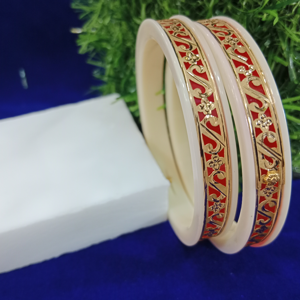 22kt fancy gold Red plastic bangle