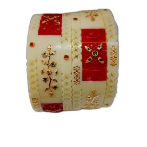 Gold Art Work pearls bangles