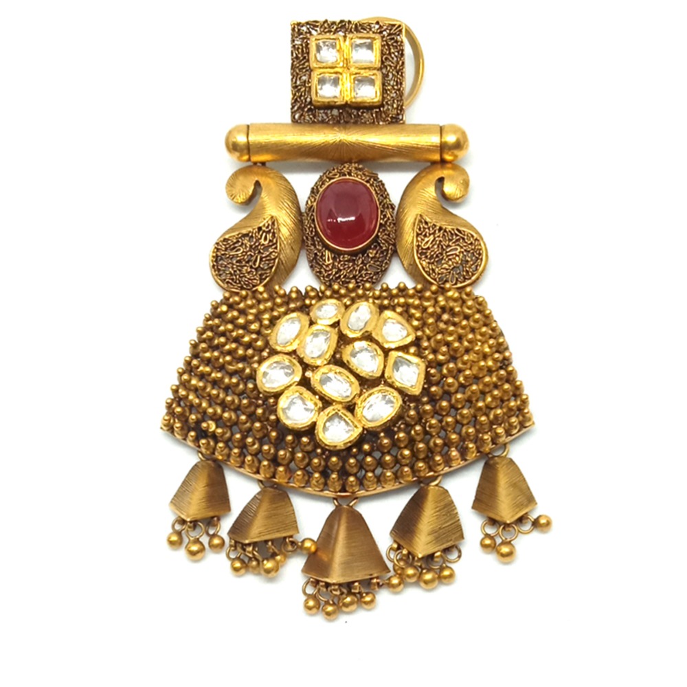916 Gold Antique Pendant Set LJ-9 - Image 2