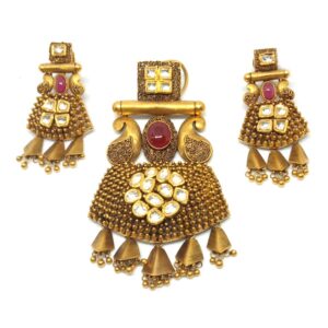 916 Gold Antique Pendant Set LJ-9
