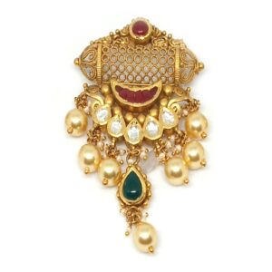 22KT Gold Antique Pendant Set - LJ-7
