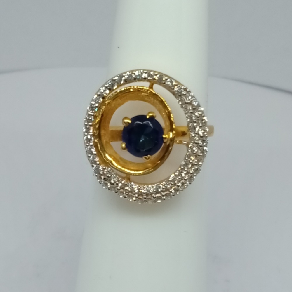 916 Gold Ladies Ring LJ-10 - Image 2