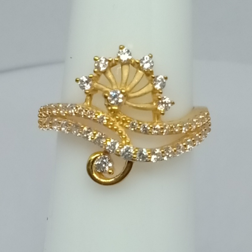 916 Gold Ladies Ring LJ-11 - Image 2