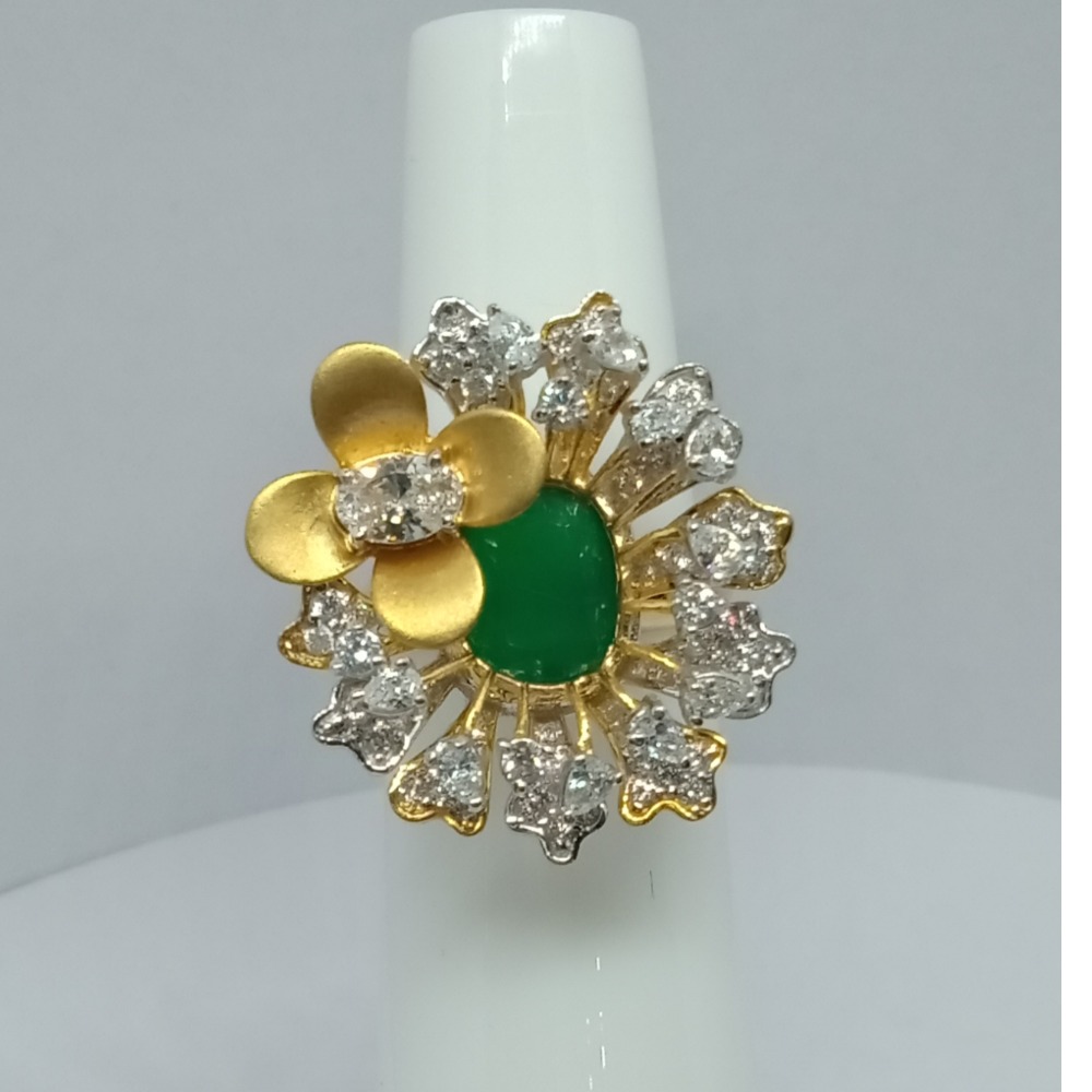 916 Gold Ladies Ring LJ-3 - Image 3