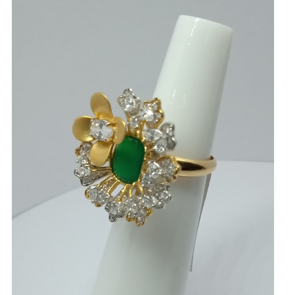 916 Gold Ladies Ring LJ-3 - Image 2