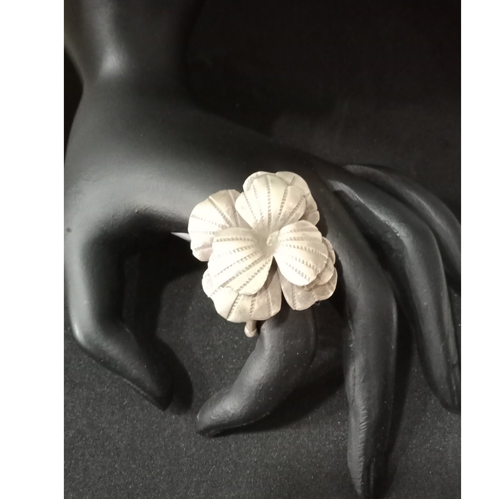925 Silver Rose Design Ring LJS 001