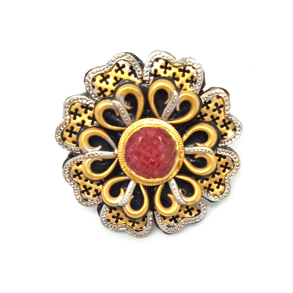 22KT Gold Antique Ladies Ring - LJ-2