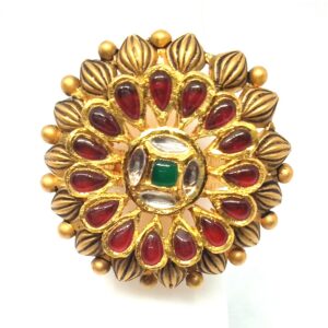 22KT Gold Traditional Flower Design Ring LJ-1