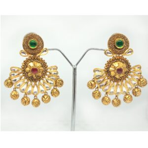 916 Antique Gold Jadtar Earring - LJ-2