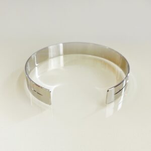 18 Kt Hallmark Stamped White Gold Statement Men's Cuff Bracelet 20 Gm