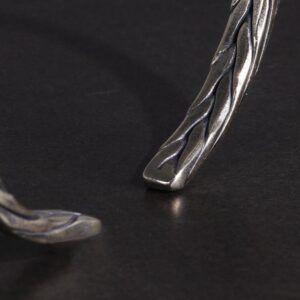18 kt hallmark stamped white gold braided men's cuff bracelet 45 gms