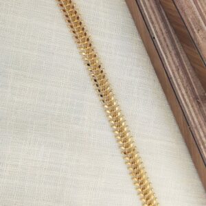 18 Kt Yellow Gold Link Chain Handmade Men's Bracelet 20 Gms 8 inches