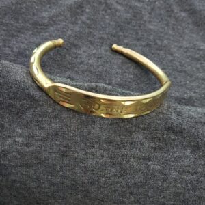 18 Kt Yellow Gold Open Cuff Handmade Men's Bracelet 30 Gms