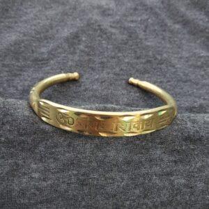 18 Kt Yellow Gold Open Cuff Handmade Men's Bracelet 30 Gms
