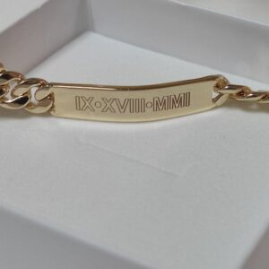 18 Kt Yellow Gold Personalized Handmade Men's Bracelet 15 Gms