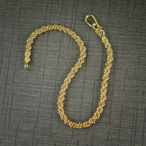 18 Kt Yellow Gold Rope Chain Handmade Men's Bracelet 15 Gms