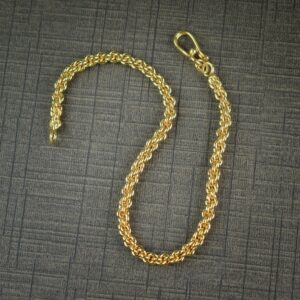 18 Kt Yellow Gold Rope Chain Handmade Men's Bracelet 15 Gms