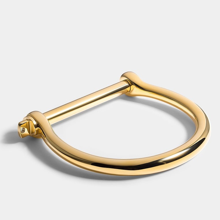 18 Kt Yellow Gold Hinge Handmade Men's Bracelet 25 Gms