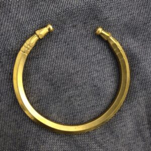 18 Kt Yellow Gold Open Cuff Handmade Men's Bracelet 30 Gms