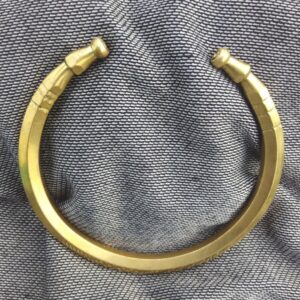 18 Kt Yellow Gold Open Cuff Handmade Men's Bracelet 30 Gms