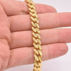 18 Kt Yellow Gold Miami Cuban Royal Link Men's Bracelet 20 Gms