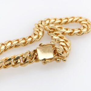 18 Kt Yellow Gold Curb Cuban Chain Men's Bracelet 40 Gms