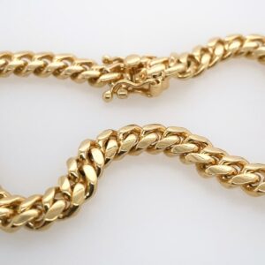 18 Kt Yellow Gold Curb Cuban Chain Men's Bracelet 40 Gms