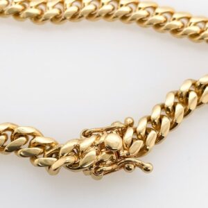 18 Kt Yellow Gold Curb Cuban Chain Men's Bracelet 40 Gms