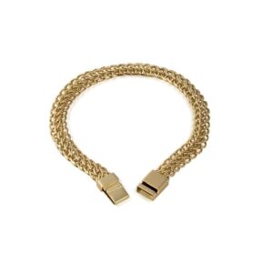 18 Kt Yellow Gold Foxtail Chain Handmade Men's Bracelet 30 Gms