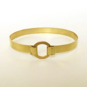 22 Kt Yellow Gold Women's O Ring Hook Closer Bracelet Bangle 18 Grams