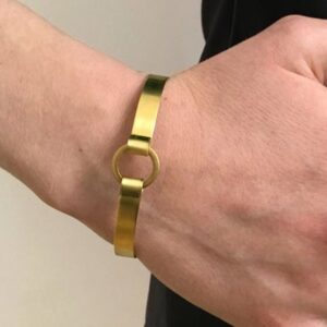 22 Kt Yellow Gold Women's O Ring Hook Closer Bracelet Bangle 18 Grams