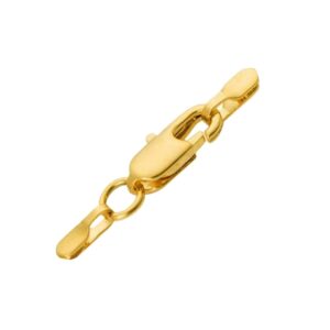 22 Kt Yellow Gold Necklace Curb 2 Tone Women'S Chain 18 Gm