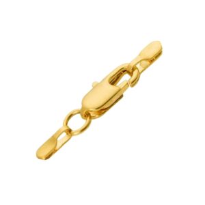 22 Kt Yellow Gold Necklace Curb 2 Tone Women'S Chain 14 Gram