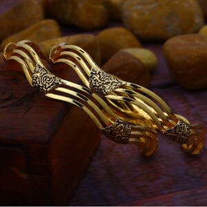 916 Gold Antique Copper Kadali Bangle HJ-5826