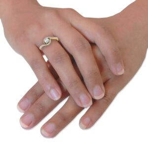 18KT Gold Simona Solitaire Diamonds Engagement Ring
