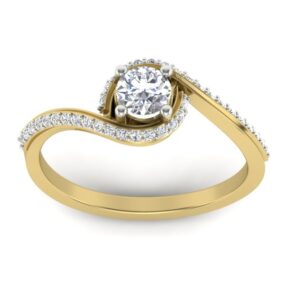 18KT Gold Simona Solitaire Diamonds Engagement Ring