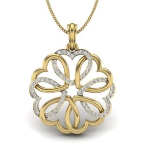 18K White Gold Meleeny Diamond Pendant